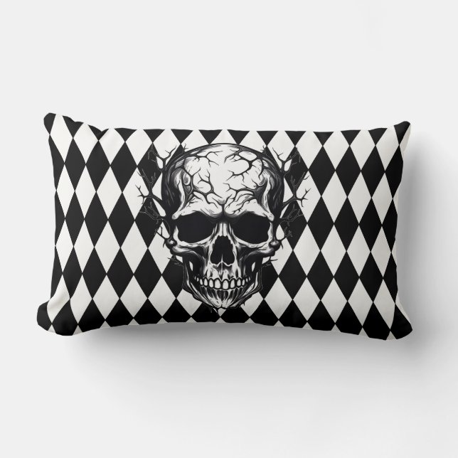 Halloween Skull Pillow Lendenkissen (Vorderseite)