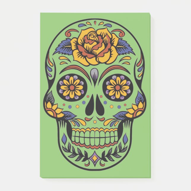 Halloween Skull Post-it Klebezettel (Vorderseite)