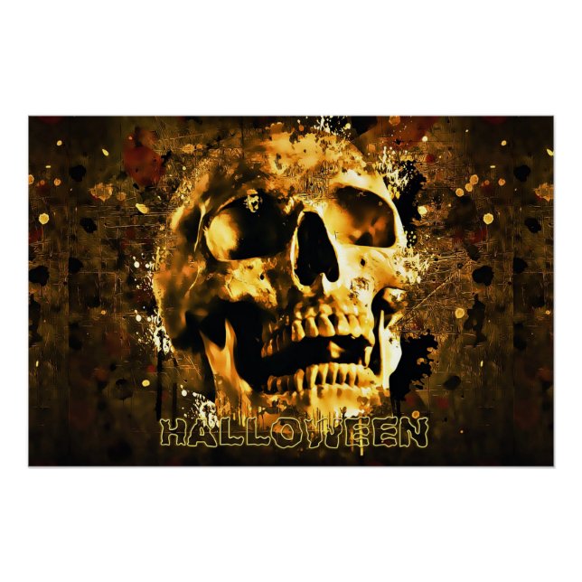 Halloween Skull Poster (Vorderseite)