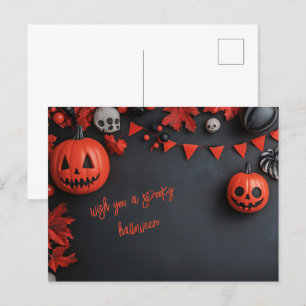 Halloween Skull Postkarte