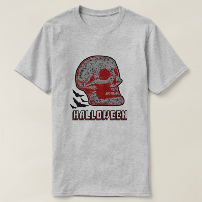 HALLOWEEN SKULL R T-Shirt (Design vorne)