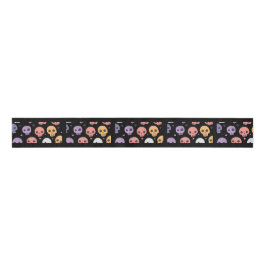 Halloween Skull Ribbon Ripsband