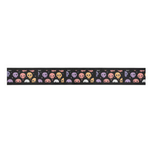 Halloween Skull Ribbon Ripsband