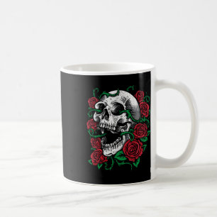 Halloween Skull Rose Skeleton Geschenkidee Kaffeetasse