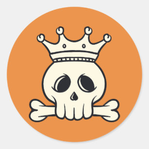 Halloween Skull Runder Aufkleber