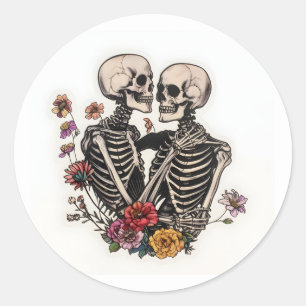 Halloween Skull Runder Aufkleber