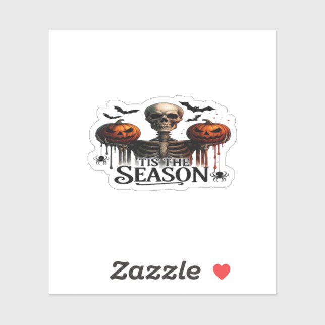 Halloween Skull Skeleton Aufkleber (Blatt)