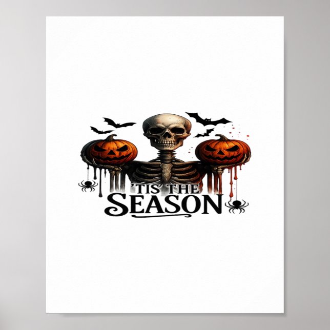 Halloween Skull Skeleton Poster (Vorne)