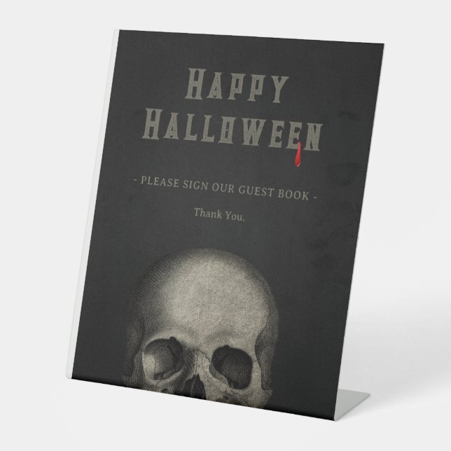 Halloween Skull Sockelschild (Vorderseite)