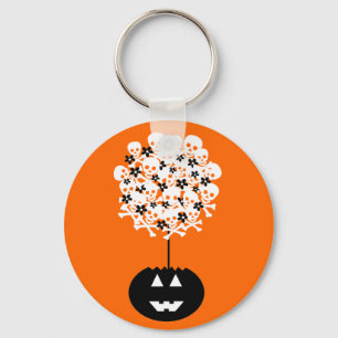 Halloween Skull Topiary Schlüsselanhänger