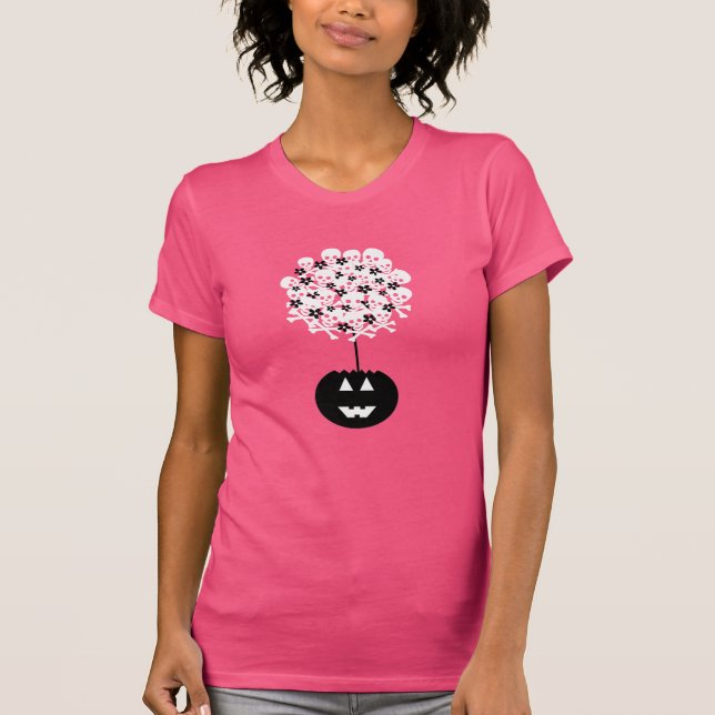 Halloween Skull Topiary T-Shirt (Vorderseite)