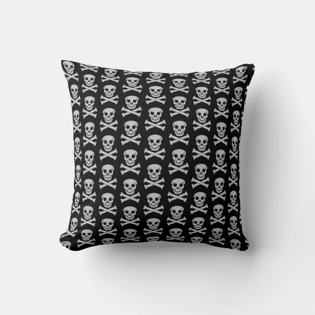 Halloween-Skull und Knochen-Kissen Kissen (Vorderseite)