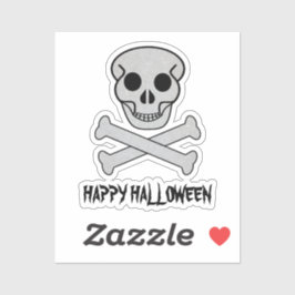 Halloween-Skull und Knochen, kundenspezifisch gesc Aufkleber