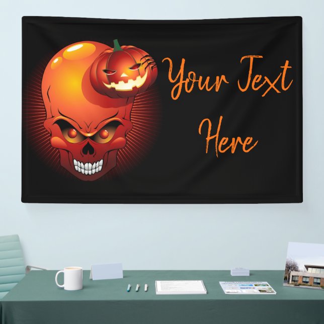 Halloween Skull und Pumpkin Banner (Messe)
