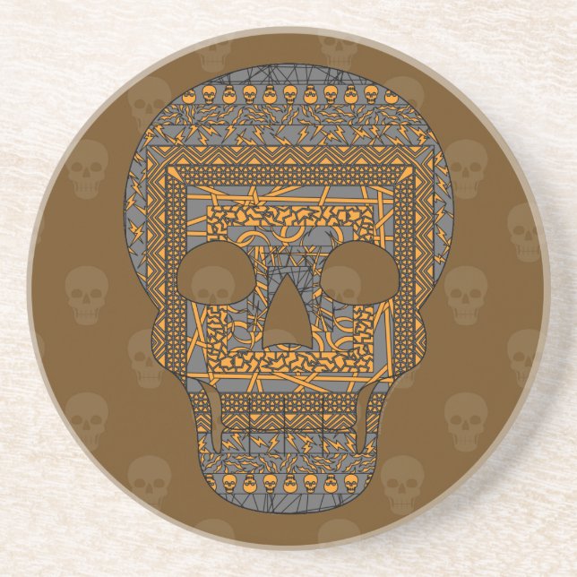 Halloween Skull Untersetzer (Vorne)