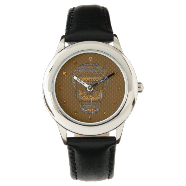 Halloween Skull Watch Armbanduhr (Vorderseite)