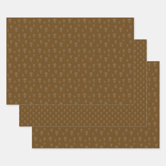 Halloween Skull Wrapping Paper Set Geschenkpapier Set (Set)