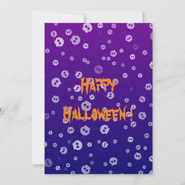 Halloween Skulls Flat Card (Vorderseite)