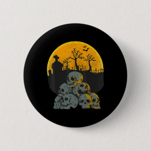Halloween Skulls Heads Moon Skeleton Kostüme Kinde Button