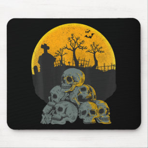Halloween Skulls Heads Moon Skeleton Kostüme Kinde Mousepad