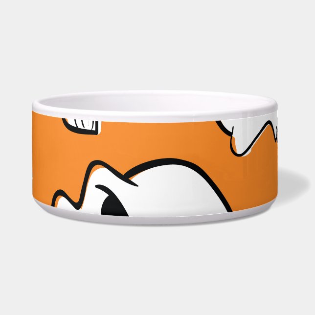 Halloween Skulls Knochen Doodle Muster Napf (Vorderseite)