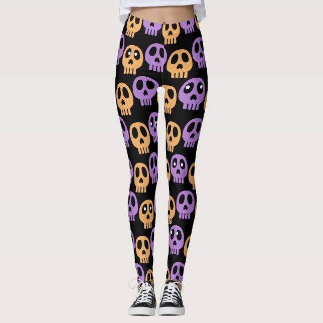 Halloween Skulls Leggings (Vorderseite)
