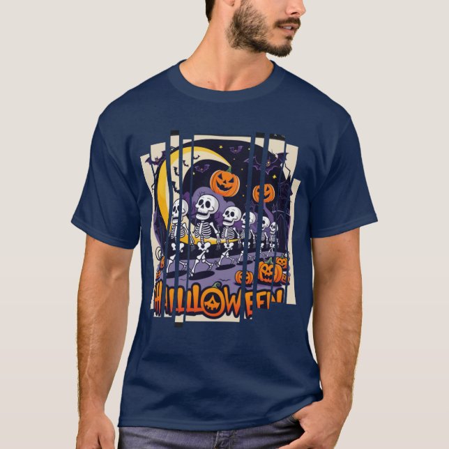 Halloween Skulls & Pumpkins: Perfekter Halloween-G T-Shirt (Vorderseite)