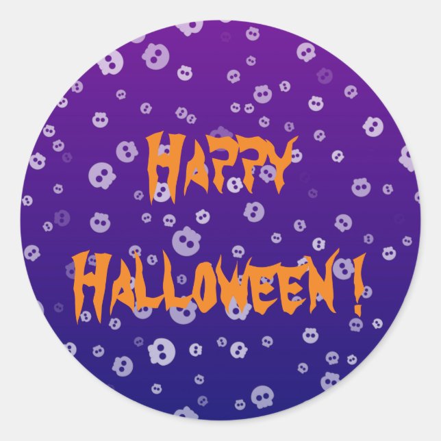 Halloween Skulls Runder Aufkleber (Vorderseite)