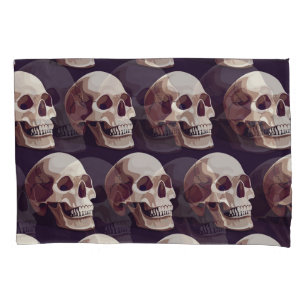 Halloween Skulls: Spooky Seamless Muster. Kissenbezug