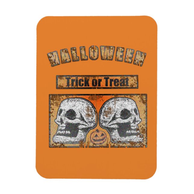 Halloween Skulls - Trick oder Treat Worldof Magnet (Vertikal)
