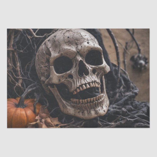 Halloween Skulls & Zauber Seidenpapier (Vorderseite)