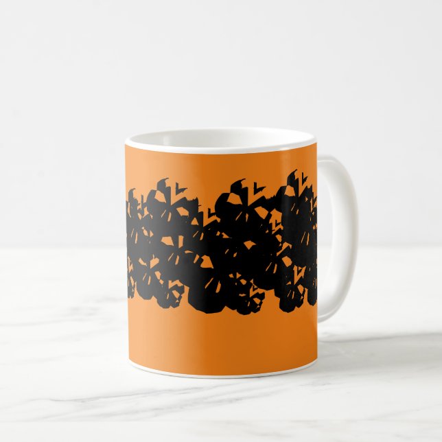 Halloween-Skulptur schwarz Kaffeetasse (VorderseiteRechts)