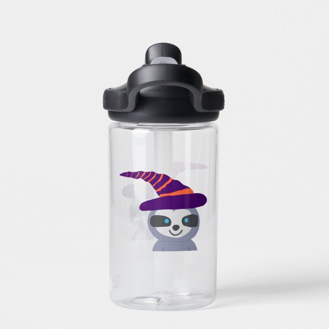 Halloween Sloth in Hexenhut Trinkflasche (Rückseite)