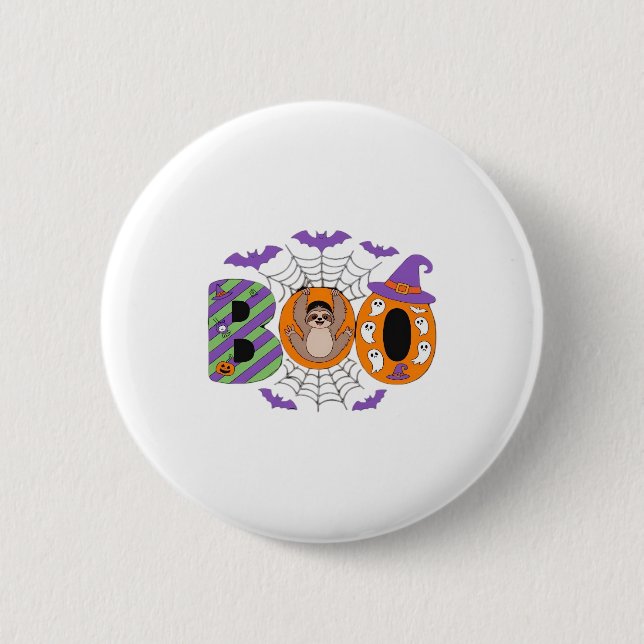 Halloween Sloth Niedlich Essential T - Shirt Button (Vorderseite)