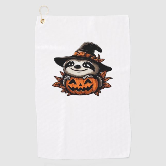 Halloween Sloth Pumpkin Festivity Classic T - Shir Golfhandtuch (Vorderseite)