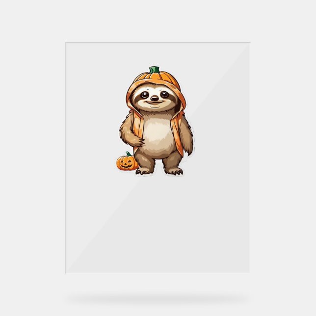 Halloween Slothster Essential T - Shirt Acrylschild (Vorderseite)