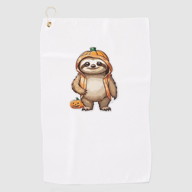 Halloween Slothster Essential T - Shirt Golfhandtuch (Vorderseite)