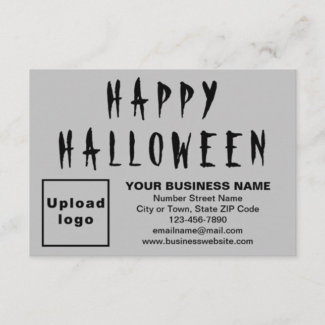 Halloween Small Grey Flat Card (Vorderseite)