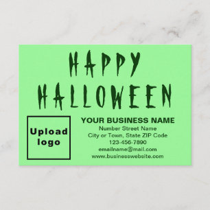 Halloween Small Light Green Flat Card