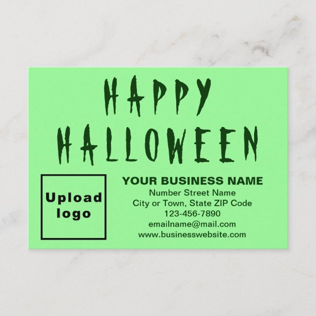 Halloween Small Light Green Flat Card (Vorderseite)