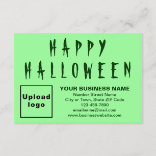 Halloween Small Light Green Flat Gruß Karte