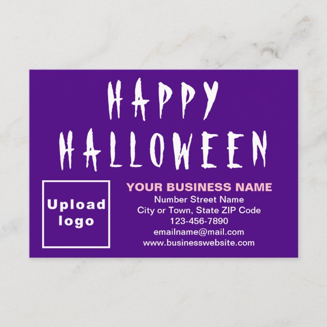 Halloween Small Lila Flat Card (Vorderseite)
