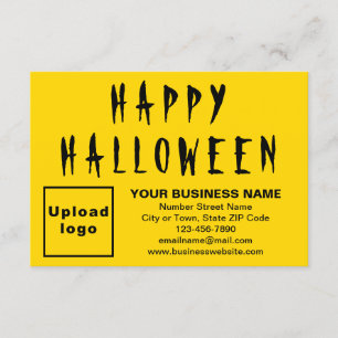 Halloween Small Yellow Flat Card