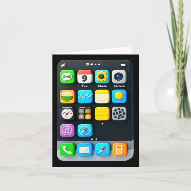 Halloween Smartphone Mobile App Karte (Vorderseite)