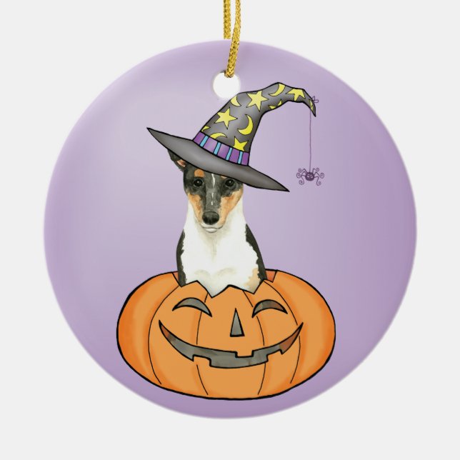 Halloween Smooth Collie Keramik Ornament (Vorne)