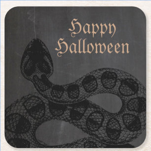 Halloween Snake Rechteckiger Pappuntersetzer