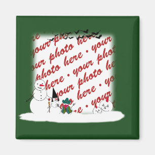 Halloween Snowmen Foto Magnet