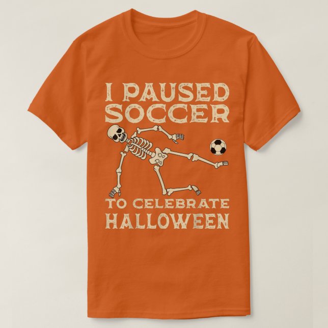 Halloween Soccer Ball Skeleton Player Sport All Ha T-Shirt (Design vorne)