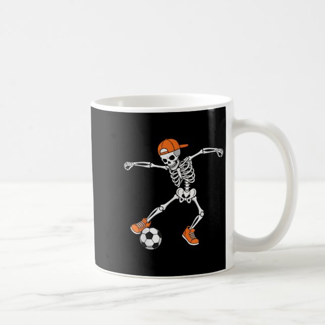 Halloween Soccer Skeleton Football Trick Or Treat  Kaffeetasse (Rechts)