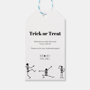 Halloween Social Distancing Skeleton Gift Tags Geschenkanhänger